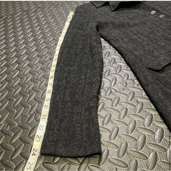 Eileen Fisher Wool Cotton Blend Sweater Jacket Size Small Black - Picture 10 of 11
